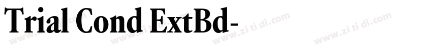 Trial Cond ExtBd字体转换 Trial Cond ExtBd字体转换